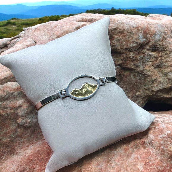 🌺Artisan Sterling/Gold Mountain Bracelet - Picture 4 of 9